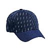 Otto Cap Pin Striped Alternative Wool Blend Low Profile Pro Style Caps with Solid Color Visor Navy/Navy/White