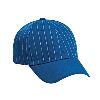 Otto Cap Pin Striped Alternative Wool Blend Low Profile Pro Style Caps with Solid Color Visor Royal/Royal/White
