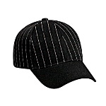 Pin Striped Alternative Wool Blend Low Profile Pro Style Caps with Solid Color Visor