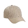 Otto Cap Pin Striped Alternative Wool Blend Low Profile Pro Style Caps with Solid Color Visor Khaki/Khaki/Black