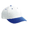Otto Cap Brushed Bull Denim Low Profile Pro Style Two Tone Color Caps Royal/White