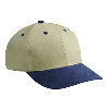 Otto Cap Brushed Bull Denim Low Profile Pro Style Two Tone Color Caps Navy/Khaki