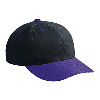 Otto Cap Brushed Bull Denim Low Profile Pro Style Two Tone Color Caps Purple/Black