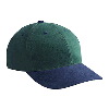 Otto Cap Brushed Bull Denim Low Profile Pro Style Two Tone Color Caps Navy/Dark Green