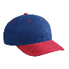 Otto Cap Brushed Bull Denim Low Profile Pro Style Two Tone Color Caps Red/Royal