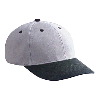 Otto Cap Brushed Bull Denim Low Profile Pro Style Two Tone Color Caps Black/Gray