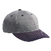 Otto Cap Brushed Bull Denim Low Profile Pro Style Two Tone Color Caps Black/Charcoal Gray