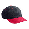 Otto Cap Brushed Bull Denim Low Profile Pro Style Two Tone Color Caps Red/Black