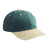 Otto Cap Brushed Bull Denim Low Profile Pro Style Two Tone Color Caps Khaki/Dark Green