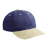 Otto Cap Brushed Bull Denim Low Profile Pro Style Two Tone Color Caps Khaki/Navy