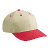 Otto Cap Brushed Bull Denim Low Profile Pro Style Two Tone Color Caps Red/Khaki