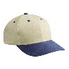 Otto Cap Brushed Bull Denim Low Profile Pro Style Two Tone Color Caps Navy/Khaki