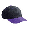 Otto Cap Brushed Bull Denim Low Profile Pro Style Two Tone Color Caps Purple/Black