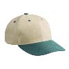 Otto Cap Brushed Bull Denim Low Profile Pro Style Two Tone Color Caps Dark Green/Khaki