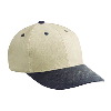 Otto Cap Brushed Bull Denim Low Profile Pro Style Two Tone Color Caps Black/Khaki