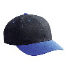 Otto Cap Brushed Bull Denim Low Profile Pro Style Two Tone Color Caps Royal/Black