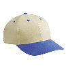 Otto Cap Brushed Bull Denim Low Profile Pro Style Two Tone Color Caps Royal/Khaki