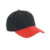 Otto Cap Brushed Cotton Twill Low Profile Pro Style Two Tone Color Caps Red/Black