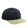 Otto Cap Brushed Cotton Twill Low Profile Pro Style Two Tone Color Caps Khaki/Black