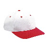 Otto Cap Brushed Cotton Twill Low Profile Pro Style Two Tone Color Caps Red/White