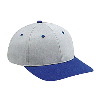 Otto Cap Brushed Cotton Twill Low Profile Pro Style Two Tone Color Caps Royal/Gray