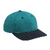 Otto Cap Brushed Cotton Twill Low Profile Pro Style Two Tone Color Caps Black/Jade