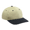 Otto Cap Brushed Cotton Twill Low Profile Pro Style Two Tone Color Caps Black/Khaki