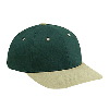 Otto Cap Brushed Cotton Twill Low Profile Pro Style Two Tone Color Caps Khaki/Dark Green