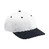 Otto Cap Brushed Cotton Twill Low Profile Pro Style Two Tone Color Caps Black/White