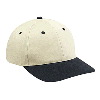 Otto Cap Brushed Cotton Twill Low Profile Pro Style Two Tone Color Caps Black/Natural
