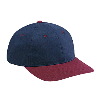 Otto Cap Brushed Cotton Twill Low Profile Pro Style Two Tone Color Caps Burgundy Maroon/Navy