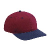 Otto Cap Brushed Cotton Twill Low Profile Pro Style Two Tone Color Caps Navy/Burgundy Maroon