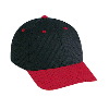 Otto Cap Polyester Pro Mesh Gray Undervisor Low Profile Pro Style Two Tone Color Caps Red/Black