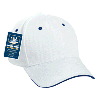 Otto Cap Polyester Q-Max Cool Mesh Low Profile Pro Style Caps White/Navy