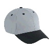 Otto Cap Cotton Twill Low Profile Pro Style Two Tone Color Caps Black/Gray/Gray