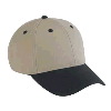 Otto Cap Cotton Twill Low Profile Pro Style Two Tone Color Caps Black/Khaki/Khaki
