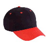Otto Cap Cotton Twill Low Profile Pro Style Two Tone Color Caps Red/Black/Black