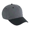 Otto Cap Cotton Twill Low Profile Pro Style Two Tone Color Caps Black/Charcoal Gray/Charcoal Gray