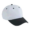Otto Cap Cotton Twill Low Profile Pro Style Two Tone Color Caps Black/White/White