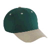 Otto Cap Cotton Twill Low Profile Pro Style Two Tone Color Caps Khaki/Dark Green/Dark Green