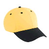 Otto Cap Cotton Twill Low Profile Pro Style Two Tone Color Caps Black/Yellow/Yellow