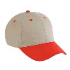 Otto Cap Cotton Twill Low Profile Pro Style Two Tone Color Caps Red/Khaki/Khaki