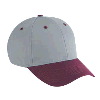 Otto Cap Cotton Twill Low Profile Pro Style Two Tone Color Caps Maroon/Gray/Gray