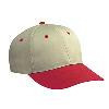 Otto Cap Cotton Twill Low Profile Pro Style Two Tone Color Caps Red/Khaki