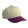 Otto Cap Cotton Twill Low Profile Pro Style Two Tone Color Caps Maroon/Khaki