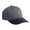 Otto Cap Cotton Twill Low Profile Pro Style Two Tone Color Caps Black/Charcoal Gray