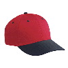 Otto Cap Cotton Twill Low Profile Pro Style Two Tone Color Caps Black/Red