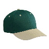 Otto Cap Cotton Twill Low Profile Pro Style Two Tone Color Caps Khaki/Dark Green