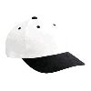 Otto Cap Washed Brushed Cotton Twill Low Profile Pro Style Two Tone Color Caps Black/White