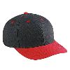 Otto Cap Washed Brushed Heavy Cotton Canvas Low Profile Pro Style Two Tone Color Caps Red/Black